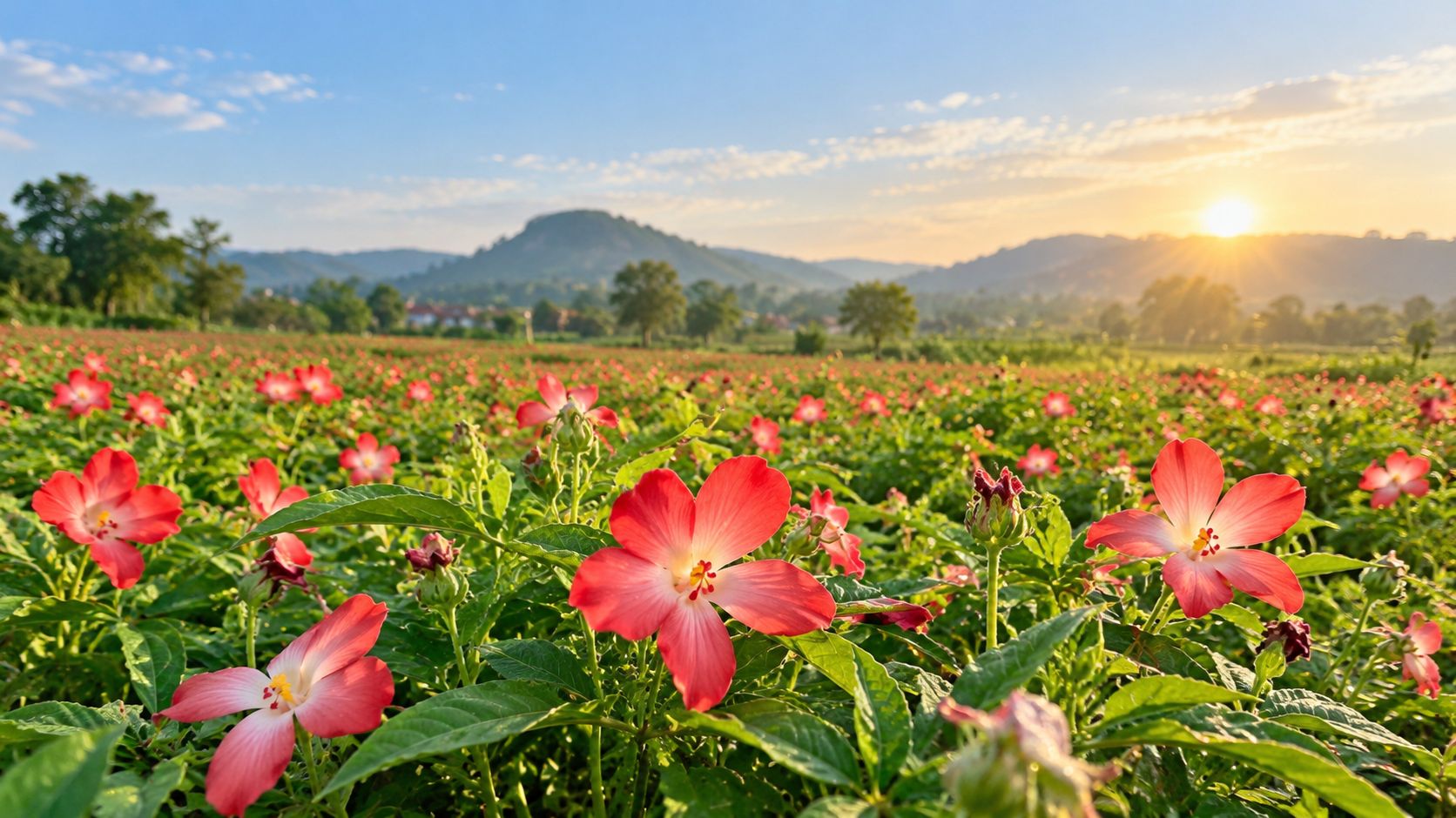 Cánh đồng hoa Sâm Thổ Hào