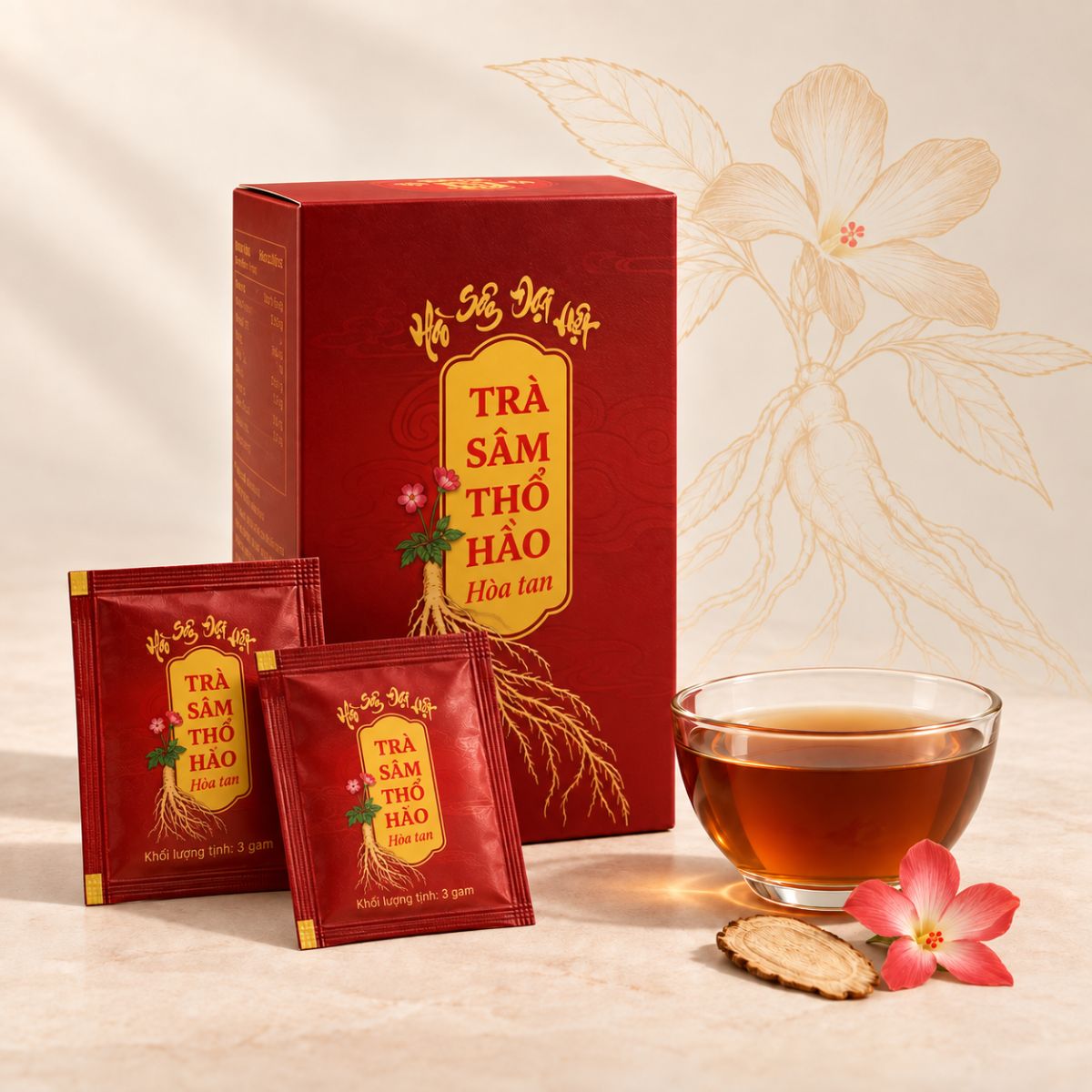 Trà Sâm Thổ Hào hòa tan